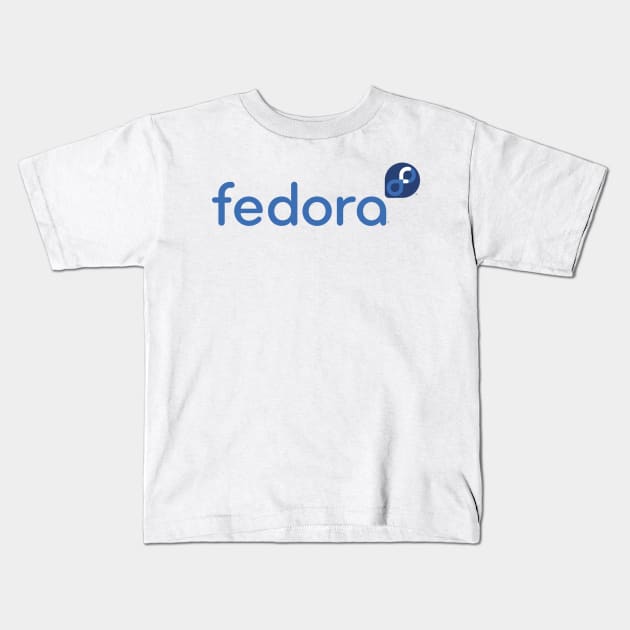 Fedora Linux OS Kids T-Shirt by cryptogeek
